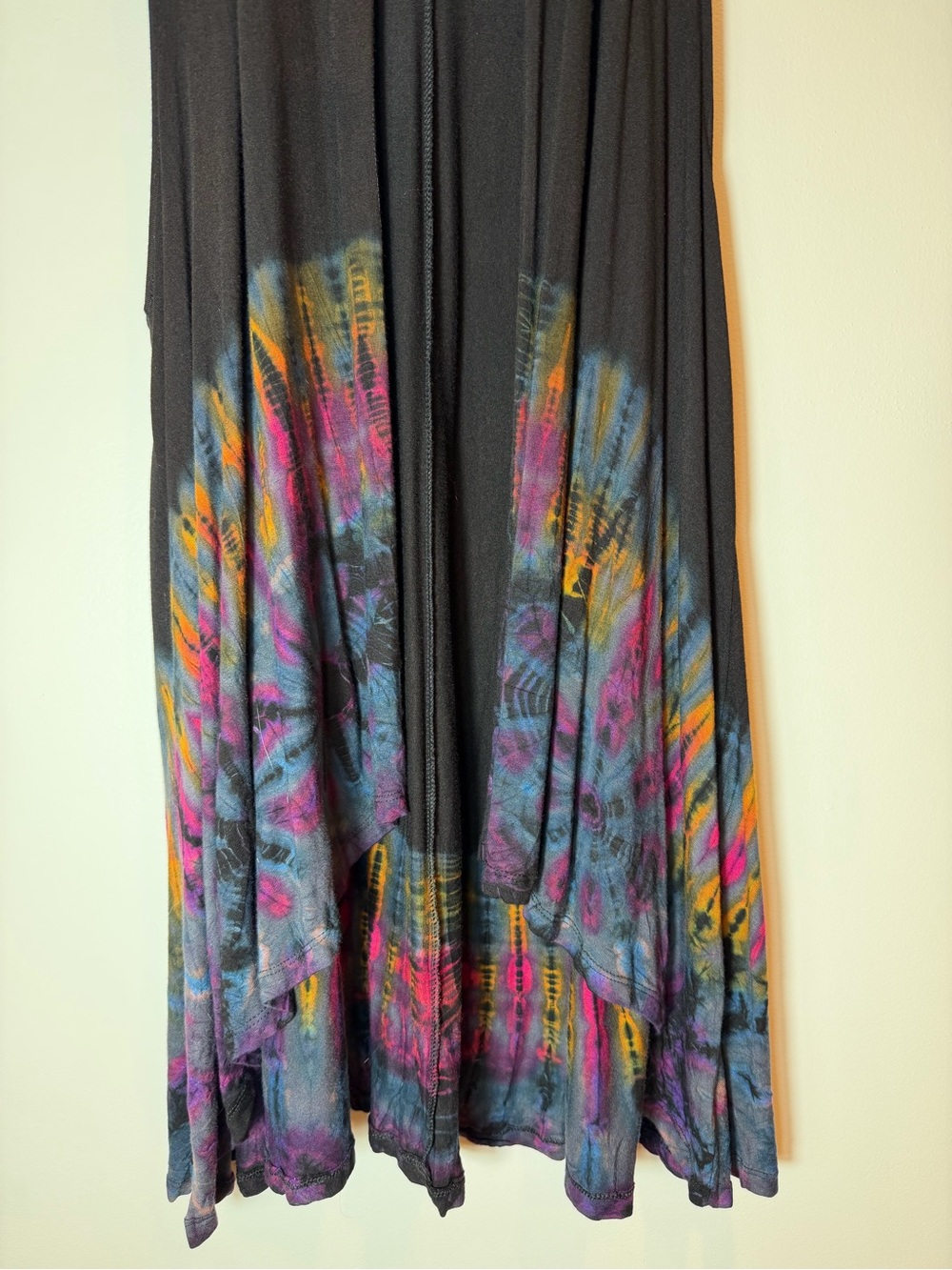Kathmandu Imports Tie Dye Sleeveless Open Front Vest Cardigan Boho Festival - Picture 4 of 8